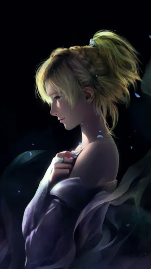 唯美动漫插画女生 竖屏