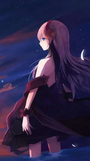 天空 少女 鸟儿 唯美动漫风景4k