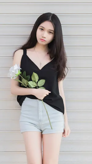 文艺少女性感美腿小清新街拍_1
