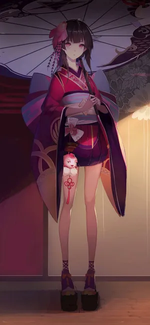 二次元打伞美女