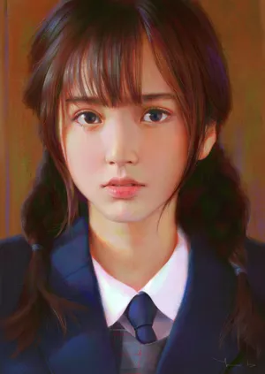 彩绘 素描  日本女性 女孩美女
