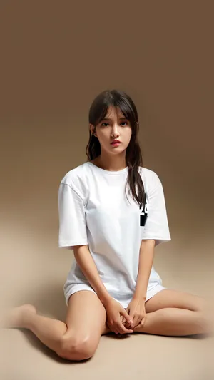 居家服长发美女图片