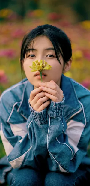 小清新少女张子枫甜美牛仔迷人写真