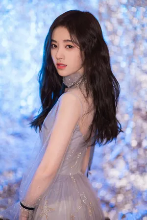 鞠婧祎半透裙子