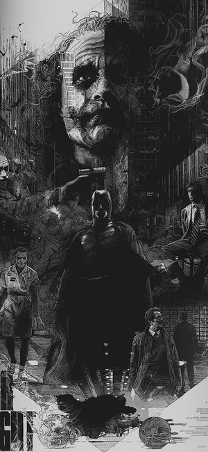 DC动漫电影人物蝙蝠侠和小丑的海报_1