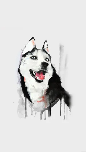 大白汪汪手绘壁纸图片