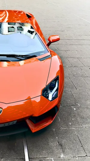 红色兰博基尼Aventador第1张
