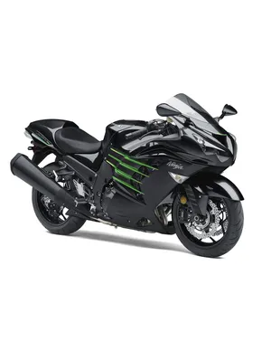 川崎忍者Ninja_ZX1400黑绿色45°角