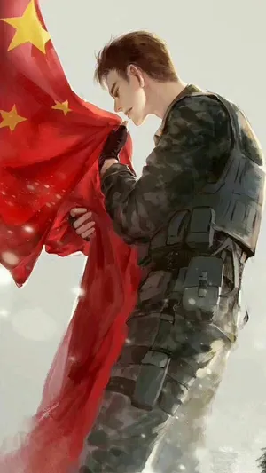 八一建军节手绘插画第1张