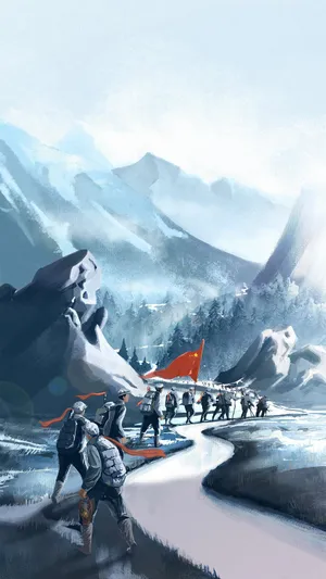 八一建军节致敬中国军人创意插画第1张