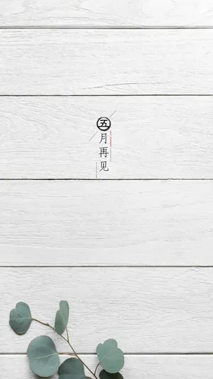五月再见简单图片