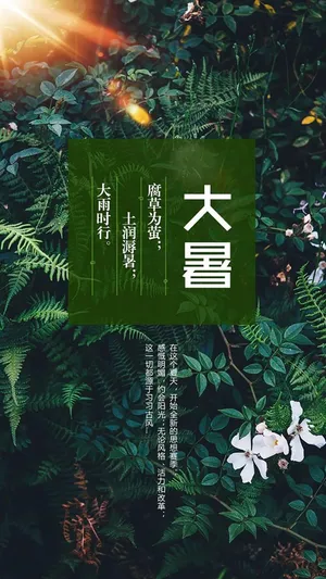 2020全新大暑唯美带字配图