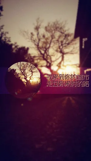 来到你城市,走过你走的路
