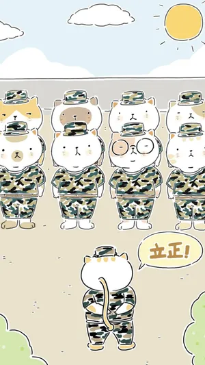 烈日下的军训手绘插画_1