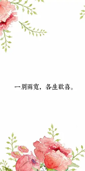 一别两宽,各生欢喜