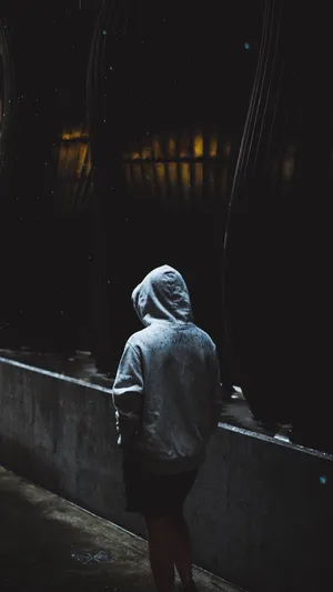 孤独男生背影