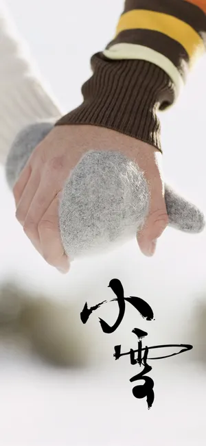 雪地中牵手_1