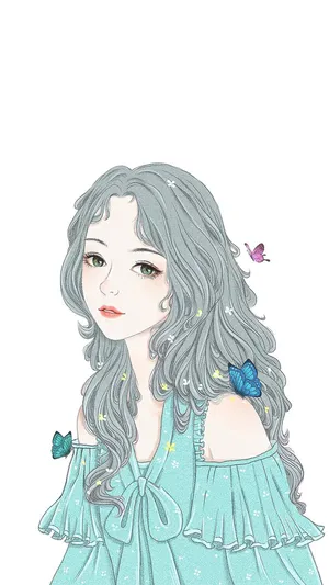 唯美的插画少女