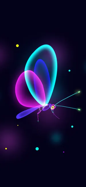 创意光感半透明梦幻蝴蝶设计