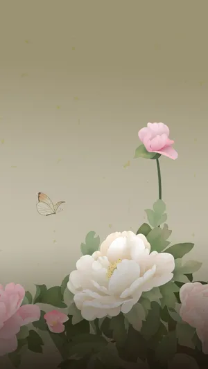 蝴蝶闻花香