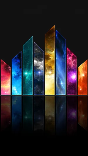 抽象彩色玻璃碎片宇宙空间_1