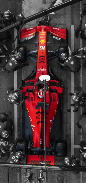 澳大利亚大奖赛F1方程式赛车法拉利更换轮胎_1