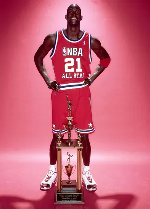 NBA篮球明星凯尔特队凯文·加内特入选全明星