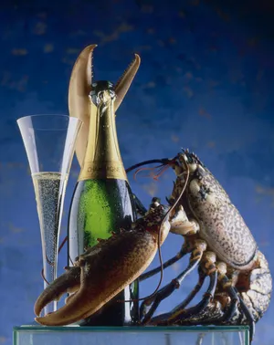龙虾  杯子  海鲜  香槟酒_1