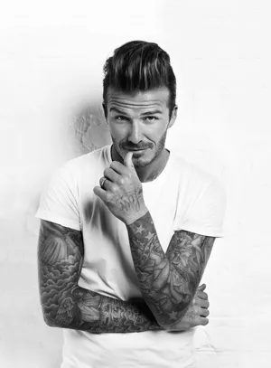 万人迷大卫·贝克汉姆（David Beckham）黑白照