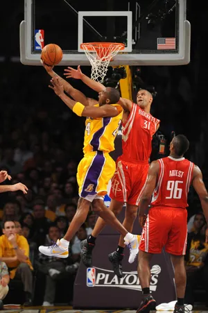 篮球明星NBA湖人队科比·布莱恩特Kobe主场对阵火箭