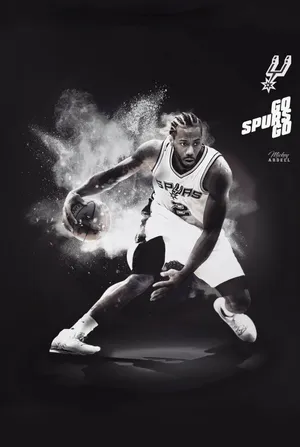篮球明星NBA马刺猛龙队科怀莱昂纳德运球