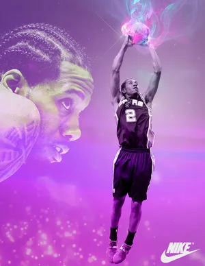 篮球明星NBA马刺猛龙队科怀莱昂纳德耐克形象代言