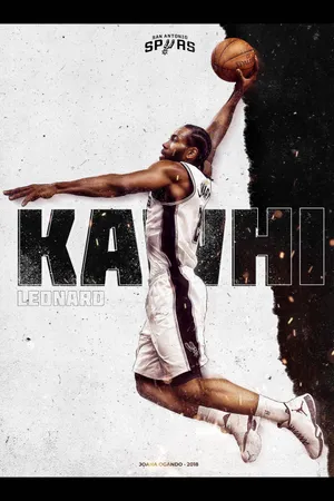 篮球明星NBA马刺猛龙队科怀莱昂纳德大灌篮