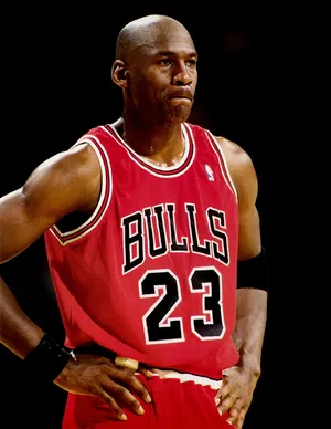 NBA篮球明星公牛队飞人迈克尔乔丹年轻时期的乔丹