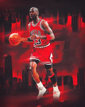 NBA篮球明星公牛队飞人迈克尔乔丹27岁的乔丹