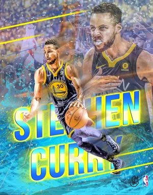 NBA篮球明星勇士队斯蒂芬库里英文版海报_1