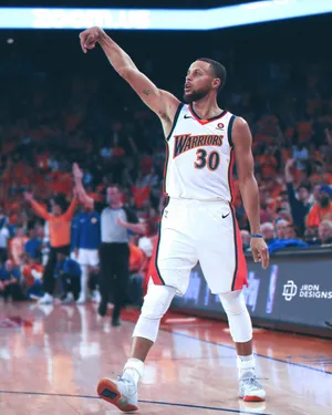 NBA篮球明星勇士队斯蒂芬库里招牌动作1