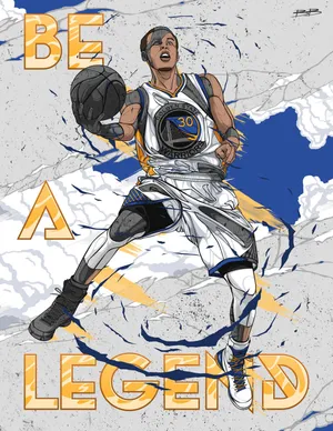 NBA篮球明星勇士队斯蒂芬库里动画版_1