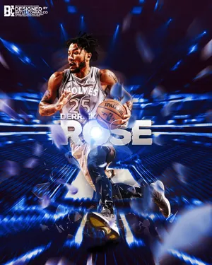 NBA篮球明星公牛队德里克罗斯森林狼时期海报_1