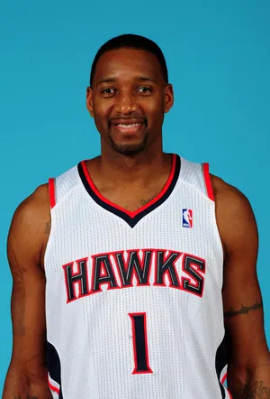 NBA火箭队球星麦迪麦蒂T-Mac效力于亚特兰大老鹰时期