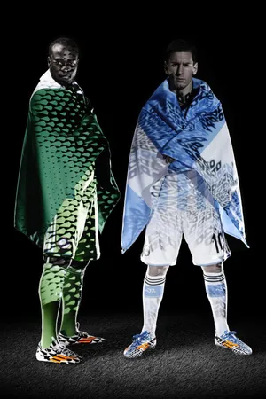 足球明星Messi里奥梅西对阵某非洲球队_1