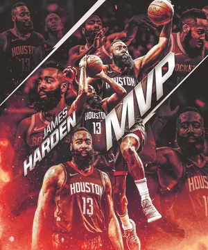 NBA篮球名星火箭队大胡子詹姆斯哈登最佳MVP