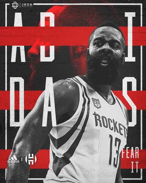 NBA篮球名星火箭队大胡子詹姆斯哈登adidas代言人