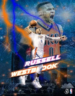 NBA篮球明星韦少拉塞尔威斯布鲁克19