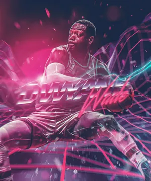 NBA篮球明星闪现侠韦德篮下突破_1