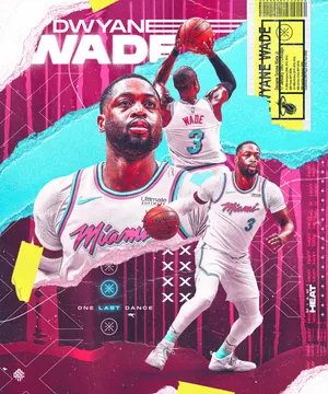 NBA篮球明星闪现侠韦德专有粉色