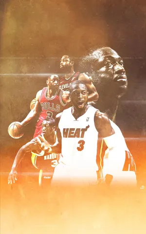 NBA篮球明星闪现侠韦德不同时期特写
