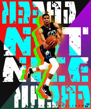 NBA雄鹿字母哥扬尼斯·阿德托昆博色彩斑斓