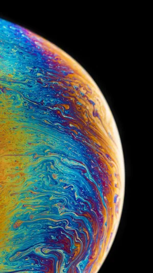 苹果X系列手机系统自动七彩星球的