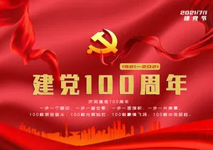 建党100周年海报图片